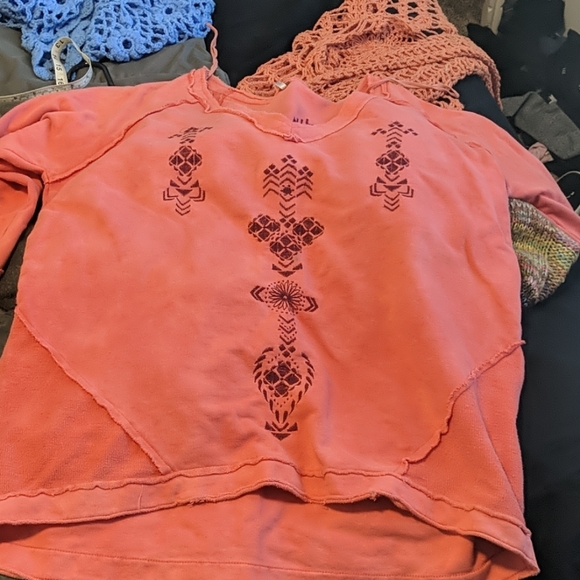 3 Colors Free People Tie Die Shirts Size L - Picture 2 of 4